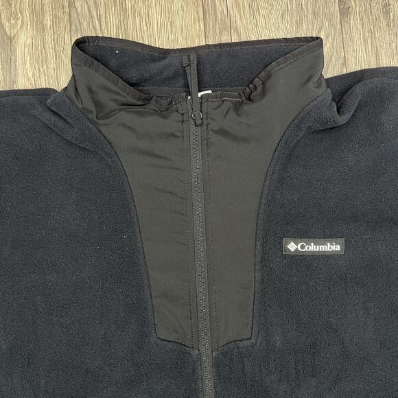 Columbia 1/2 Fleece Sweater Size 2XL Mens Black Sequoia Grove $60 - Picture 8 of 16
